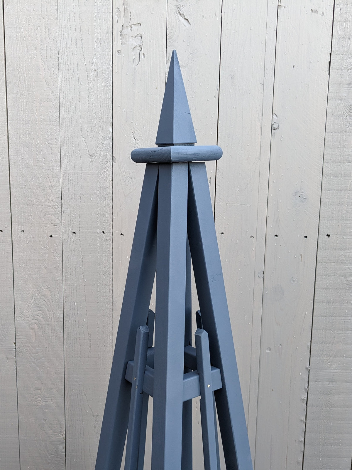 5' Solid Wood Obelisk | Natural Unstained or choice of 5 Solid Stain Colours | 16" or 24" Base