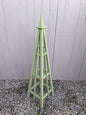 5' Solid Wood Obelisk | Natural or Solid Stains | 16" or 24" Base