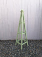 5' Solid Wood Obelisk | Natural or Solid Stains | 16" or 24" Base
