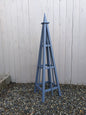 5' Solid Wood Obelisk | Natural or Solid Stains | 16" or 24" Base
