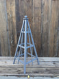 5' Solid Wood Obelisk | Natural or Solid Stains | 16" or 24" Base