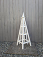 5' Solid Wood Obelisk | Natural or Solid Stains | 16" or 24" Base
