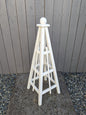 5' Solid Wood Obelisk | Natural or Solid Stains | 16" or 24" Base