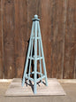 5' Solid Wood Obelisk | Natural or Solid Stains | 16" or 24" Base