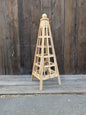 SALE ! 5' Garden Obelisk | Factory 2nd Red Cedar Trellis Obelisk | Sphere Finial