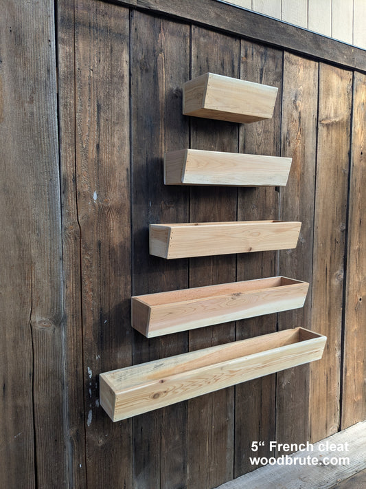 Hanging Cedar Window Box | French Cleat Wall Planter |  5 1/2" Tall - 5 Lengths to chose from