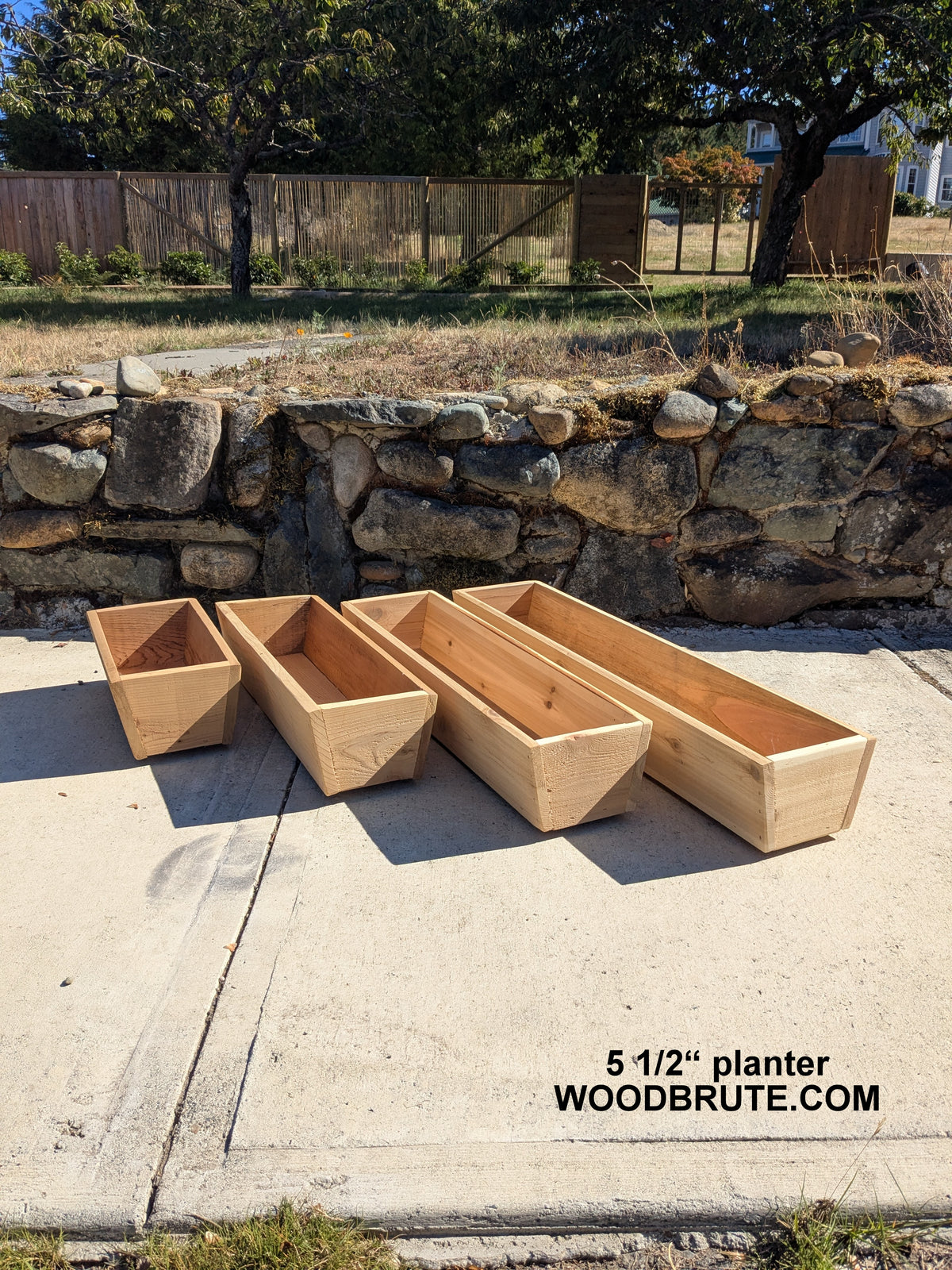 Traditional Tapered Rectangular Cedar Window Box | 5 1/2" or 7" Tall