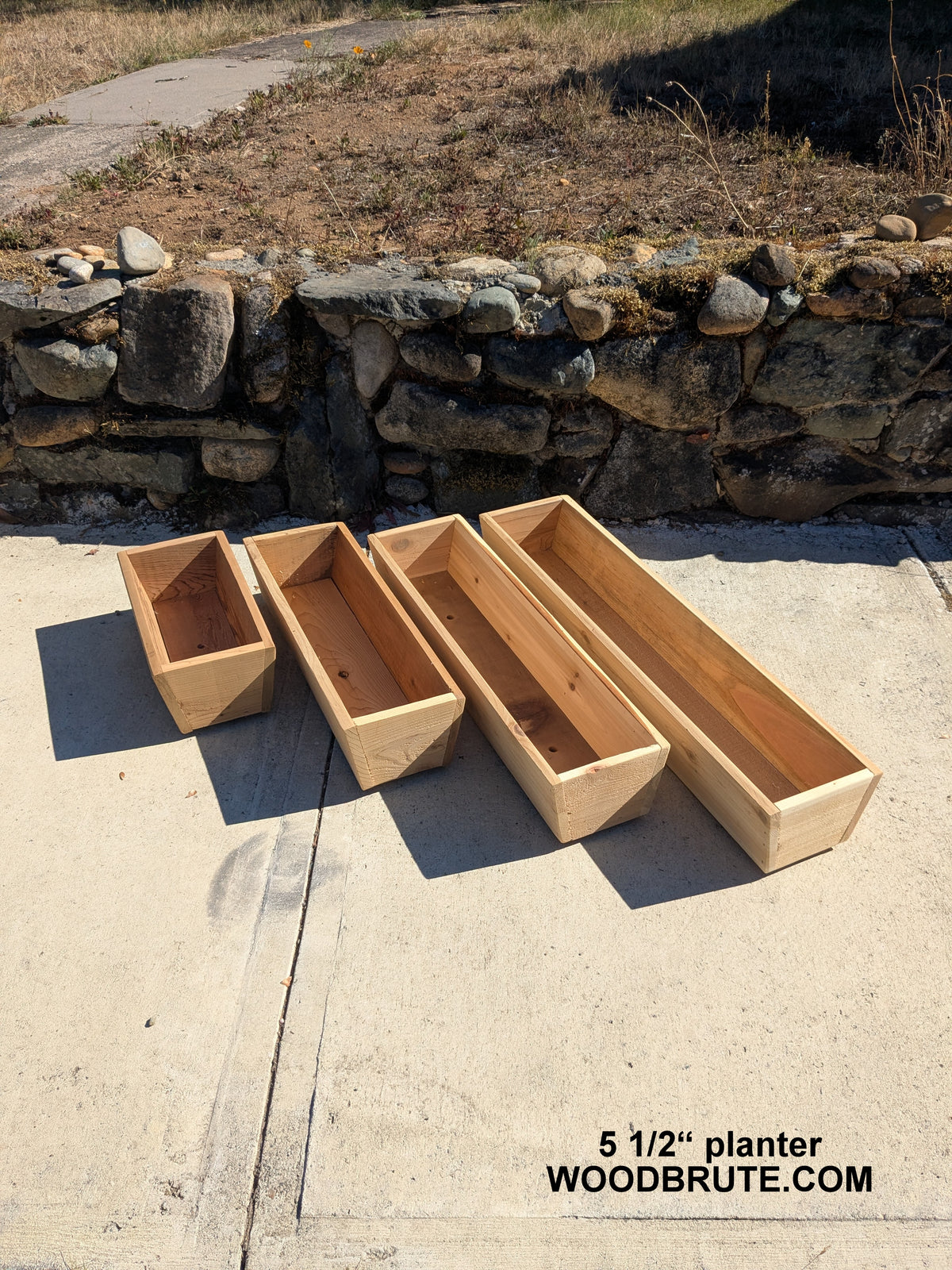 Traditional Tapered Rectangular Cedar Window Box | 5 1/2" or 7" Tall