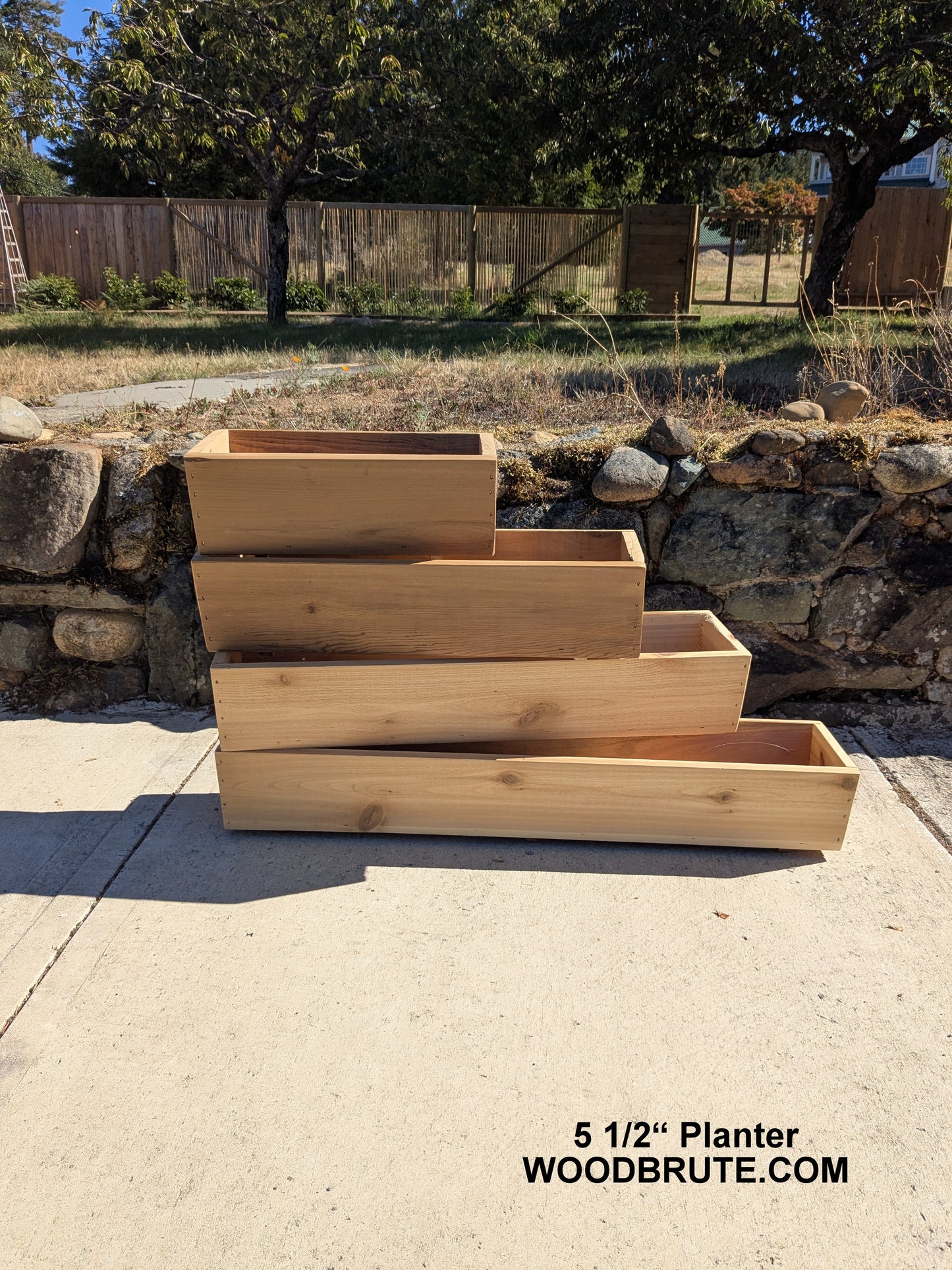 Traditional Tapered Rectangular Cedar Window Box | 5 1/2" or 7" Tall
