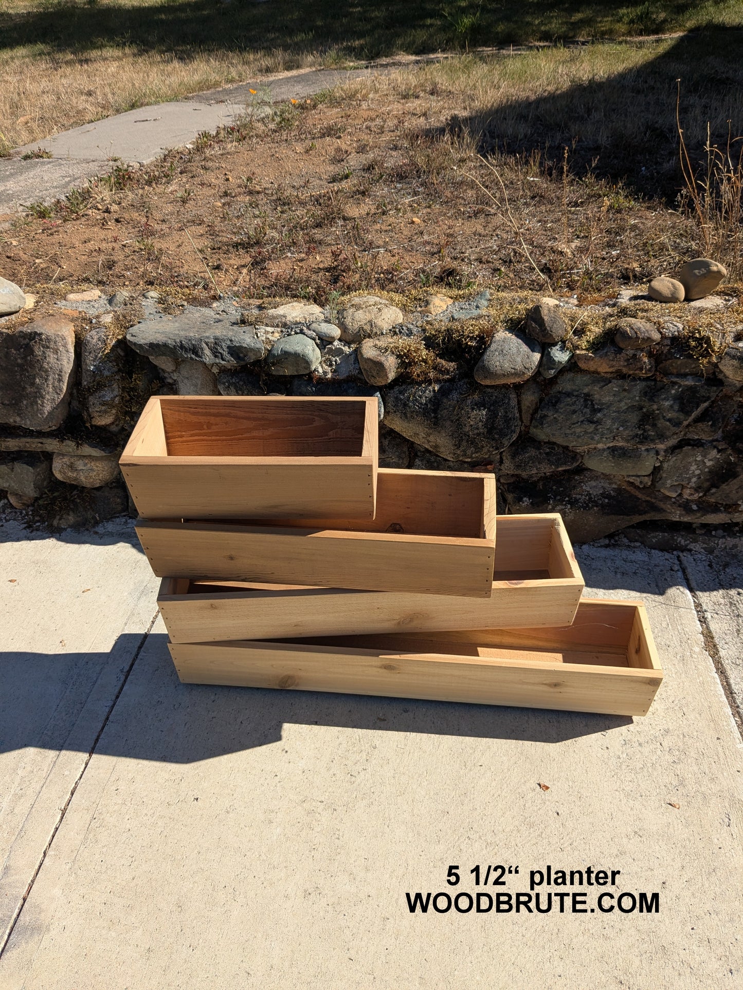 Traditional Tapered Rectangular Cedar Window Box | 5 1/2" or 7" Tall