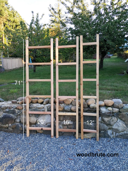 6' Cedar Ladder Trellis | 5 Widths Available