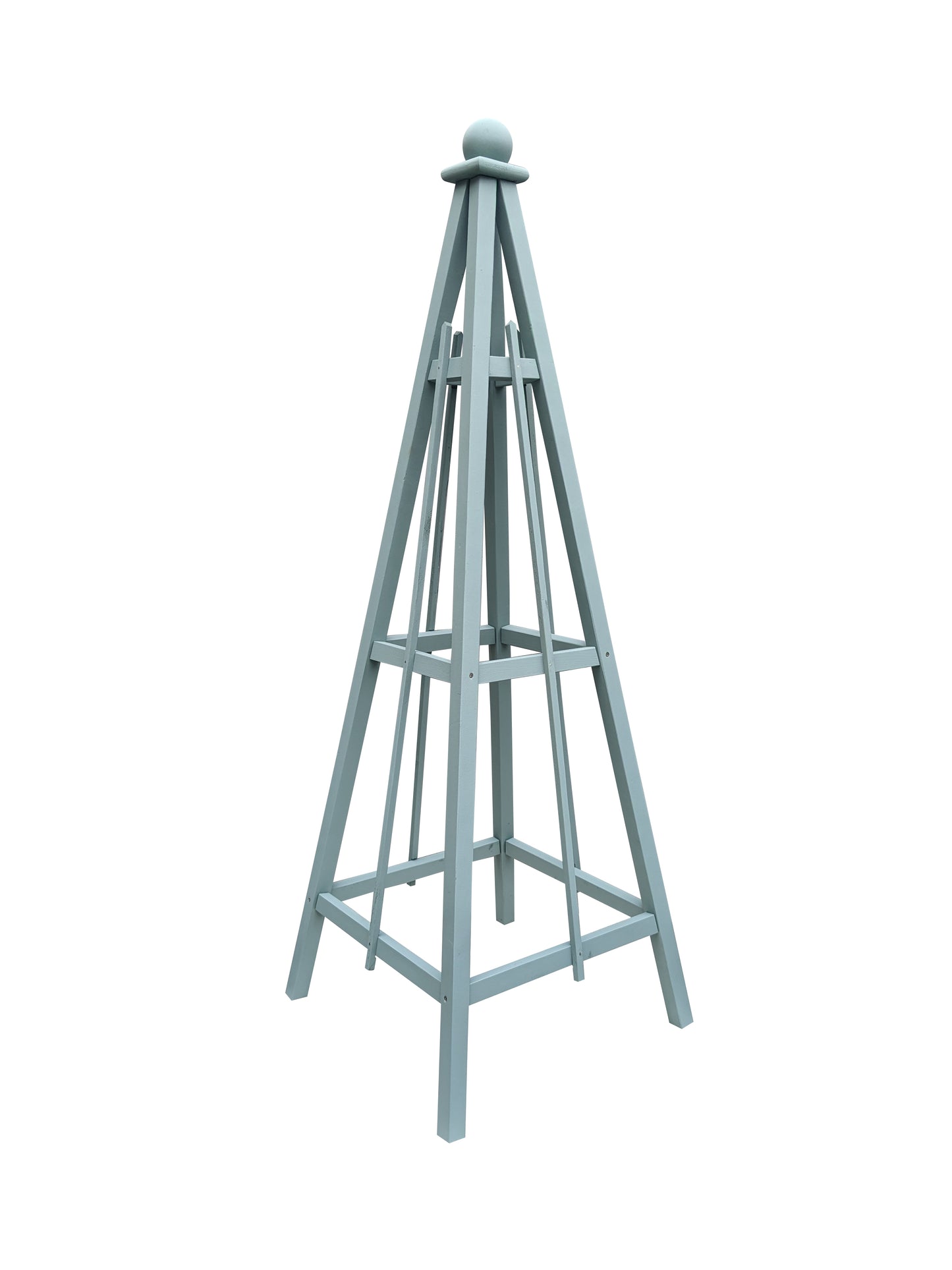 6' Solid Wood Obelisk | Natural Unstained or choice of 5 Solid Stain Colours | 24" Base