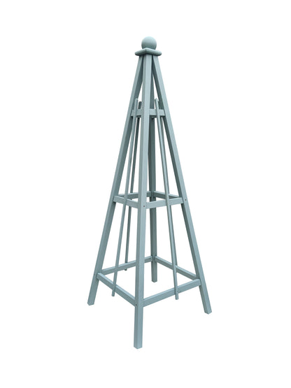 6' Solid Wood Obelisk | Natural Unstained or choice of 5 Solid Stain Colours | 24" Base
