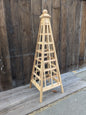 SALE ! 6' Garden Obelisk | Factory 2nd Red Cedar Trellis Obelisk | Sphere Finial