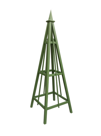 6' Solid Wood Obelisk | Natural Unstained or choice of 5 Solid Stain Colours | 24" Base