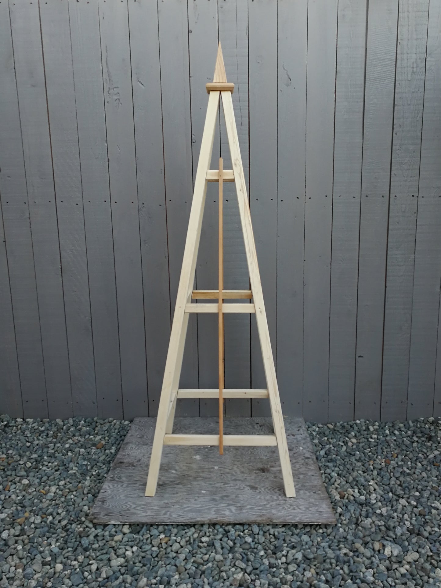 6' Solid Wood Obelisk | Natural Unstained or choice of 5 Solid Stain Colours | 24" Base