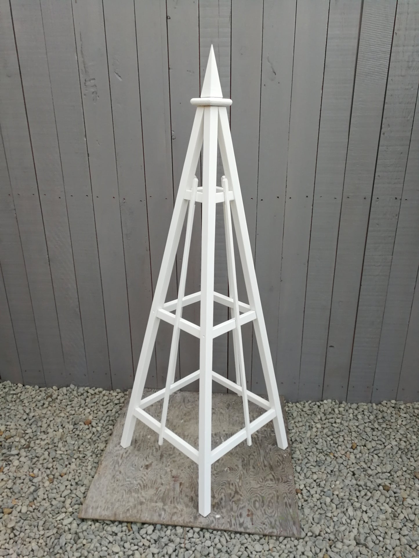 6' Solid Wood Obelisk | Natural Unstained or choice of 5 Solid Stain Colours | 24" Base