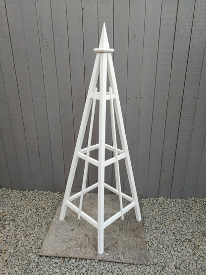 6' Solid Wood Obelisk | Natural Unstained or choice of 5 Solid Stain Colours | 24" Base