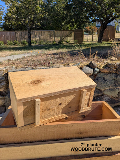 Traditional Tapered Rectangular Cedar Window Box | 5 1/2" or 7" Tall