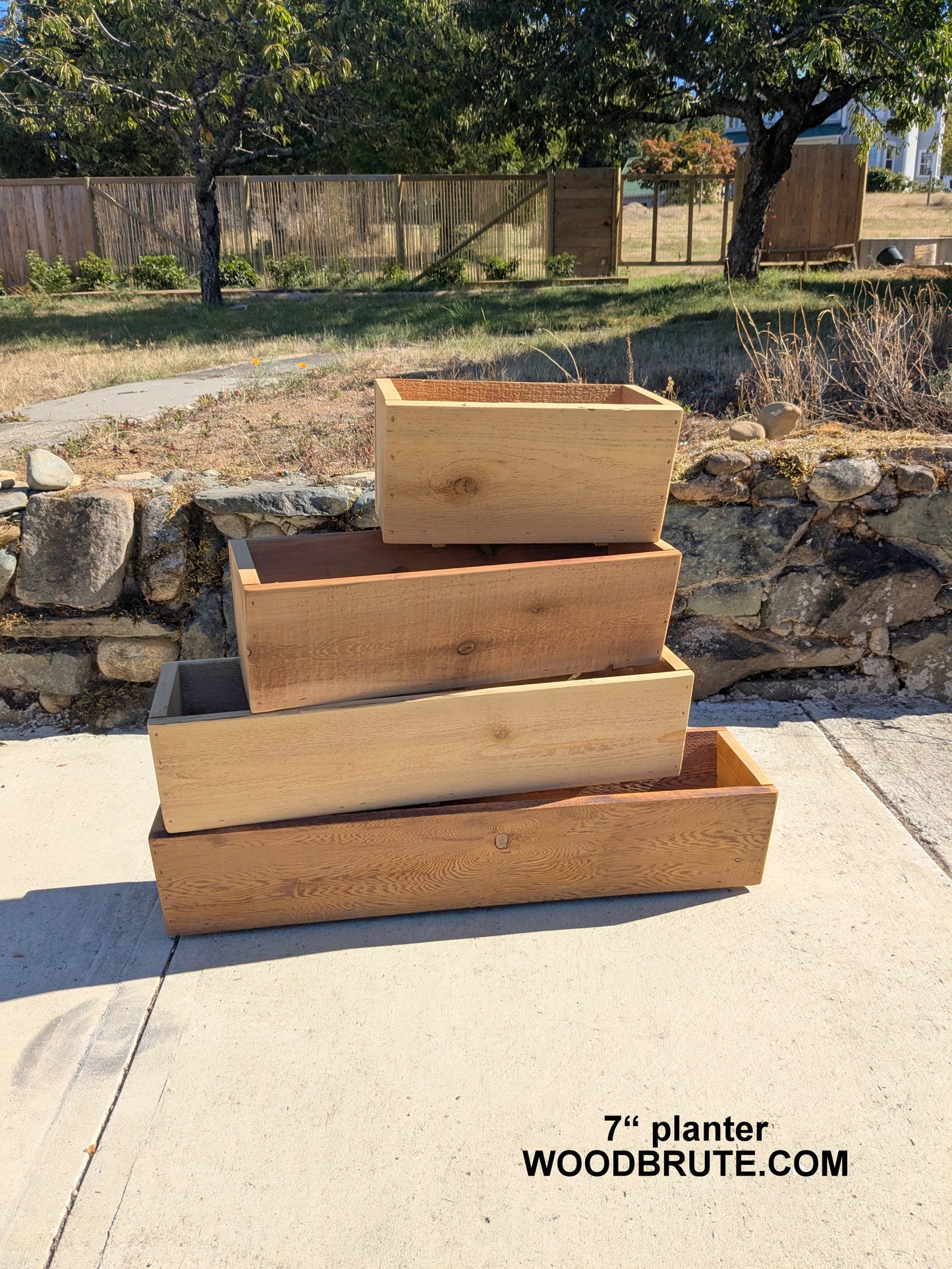 Traditional Tapered Rectangular Cedar Window Box | 5 1/2" or 7" Tall