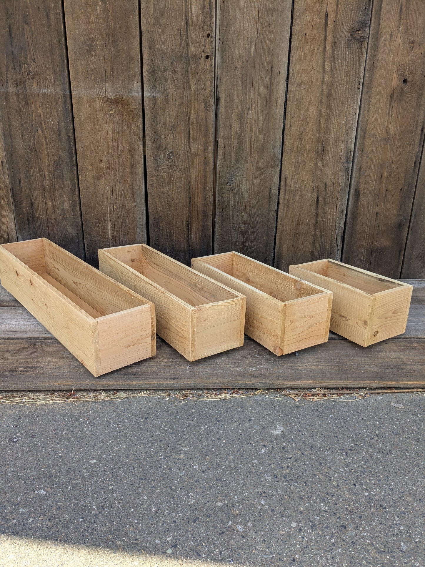 Traditional Straight Walled Rectangular Cedar Planter Box | 5 1/2" or 7 1/2" Tall