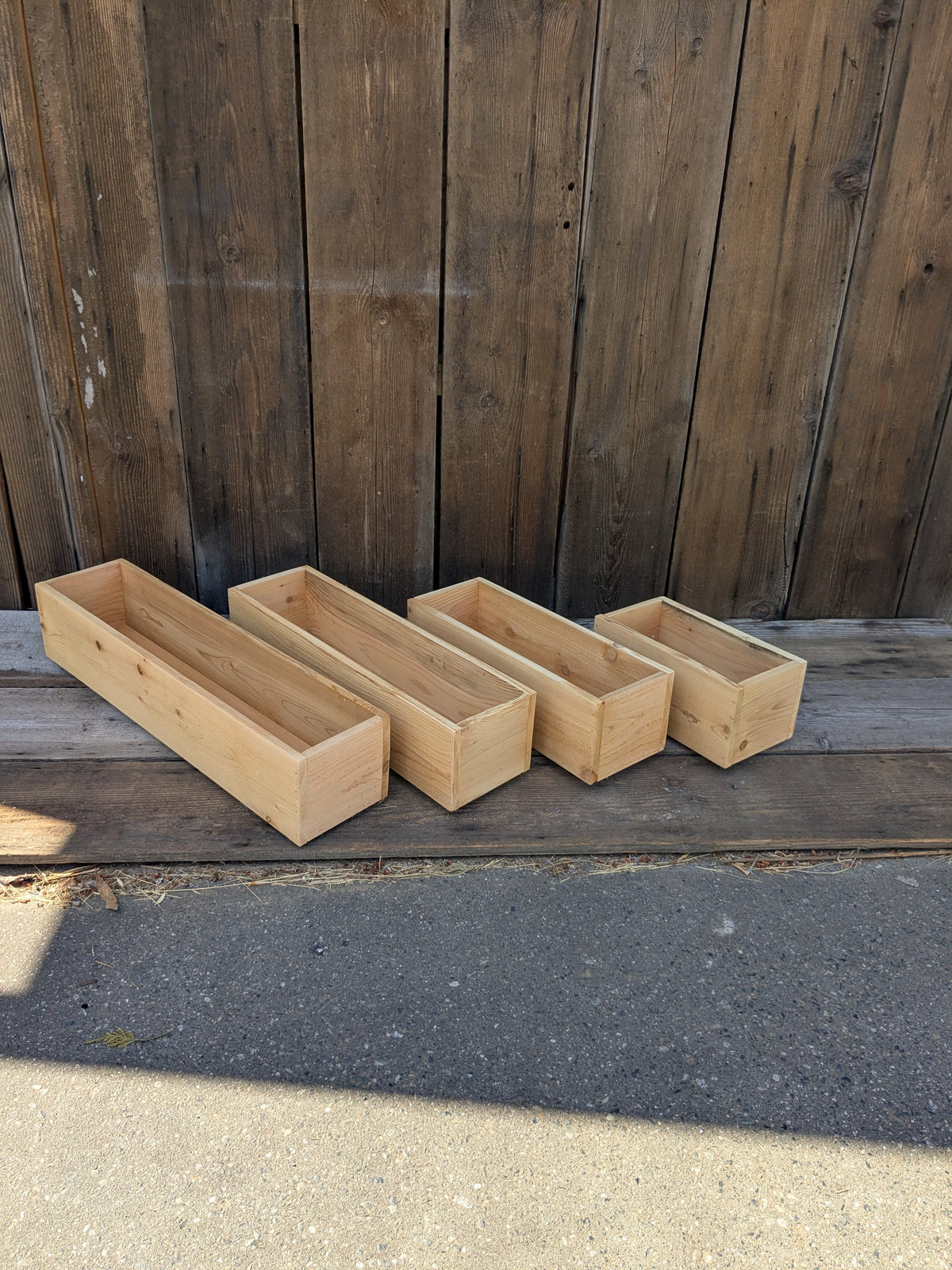 Traditional Straight Walled Rectangular Cedar Planter Box | 5 1/2" or 7 1/2" Tall