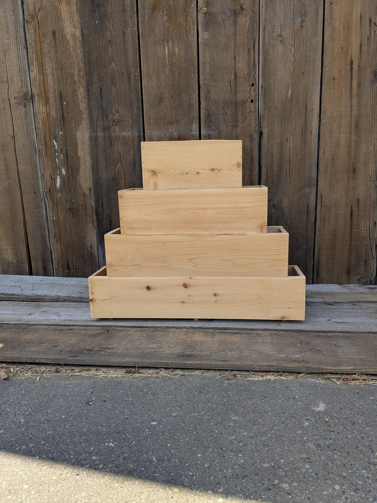 Traditional Straight Walled Rectangular Cedar Planter Box | 5 1/2" or 7 1/2" Tall