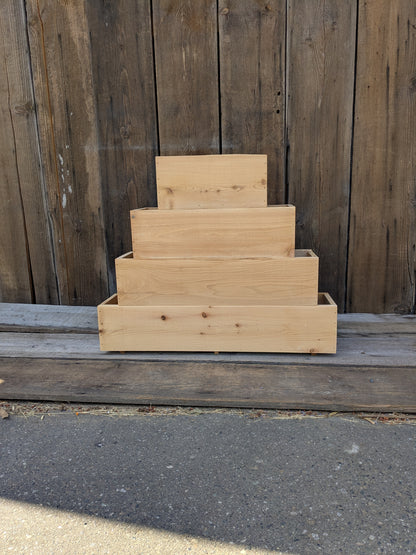 Traditional Straight Walled Rectangular Cedar Planter Box | 5 1/2" or 7 1/2" Tall