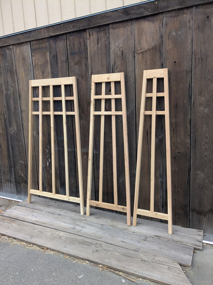 Cedar Trellis Arts & Crafts Influenced | Solid Western Red Cedar | Stainless Steel Assembly Hardware | 2 Heights & 3 Widths