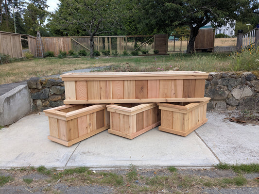 Cedar Trough Planters | Western Red Cedar Gardening Boxes
