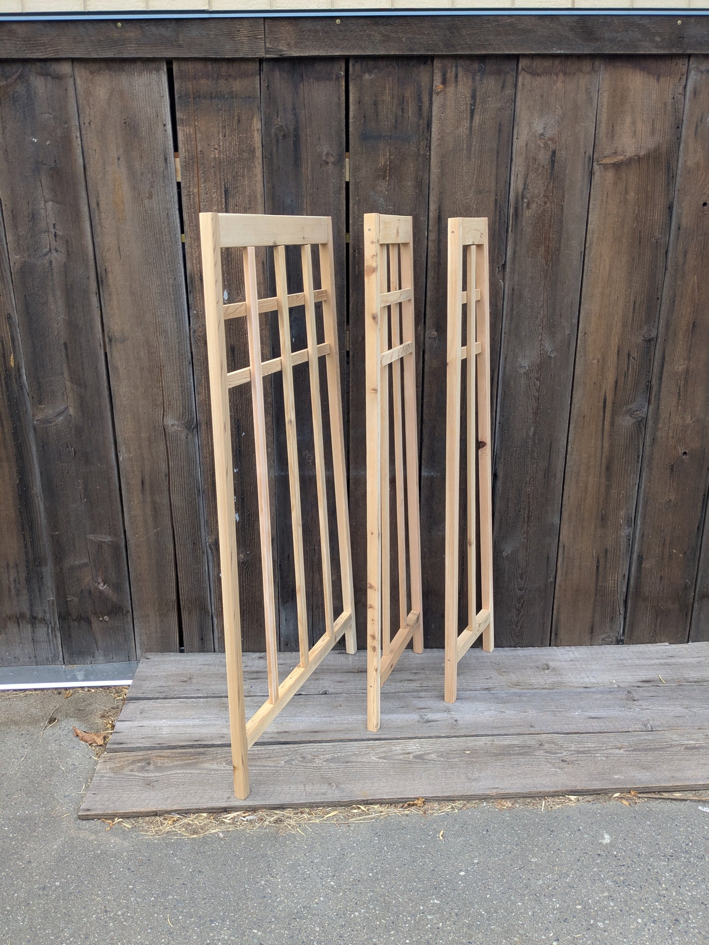 Cedar Trellis Arts & Crafts Influenced | Solid Western Red Cedar | Stainless Steel Assembly Hardware | 2 Heights & 3 Widths
