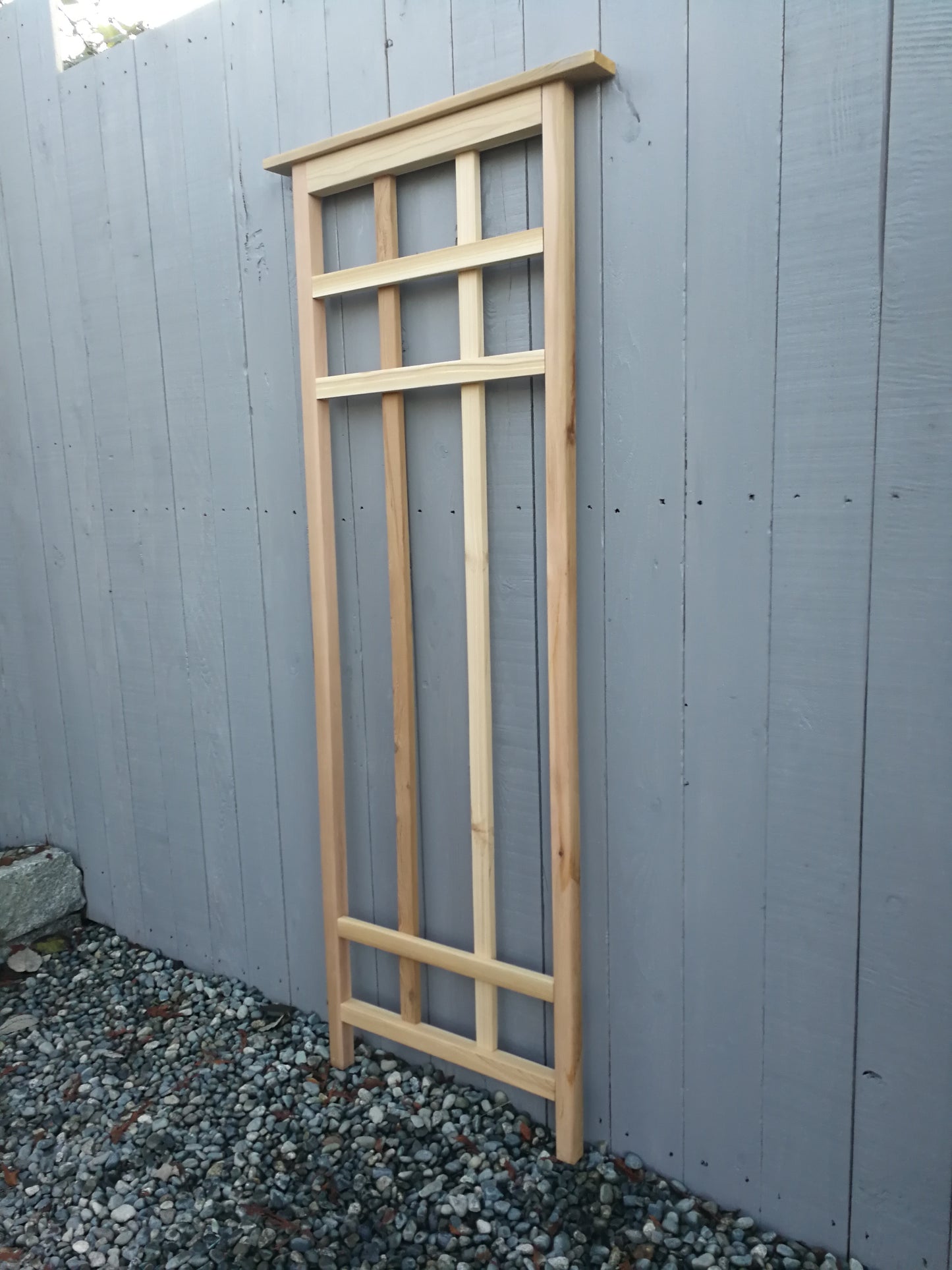 6' Cedar Trellis, 24" Wide,  Arts & Crafts Style