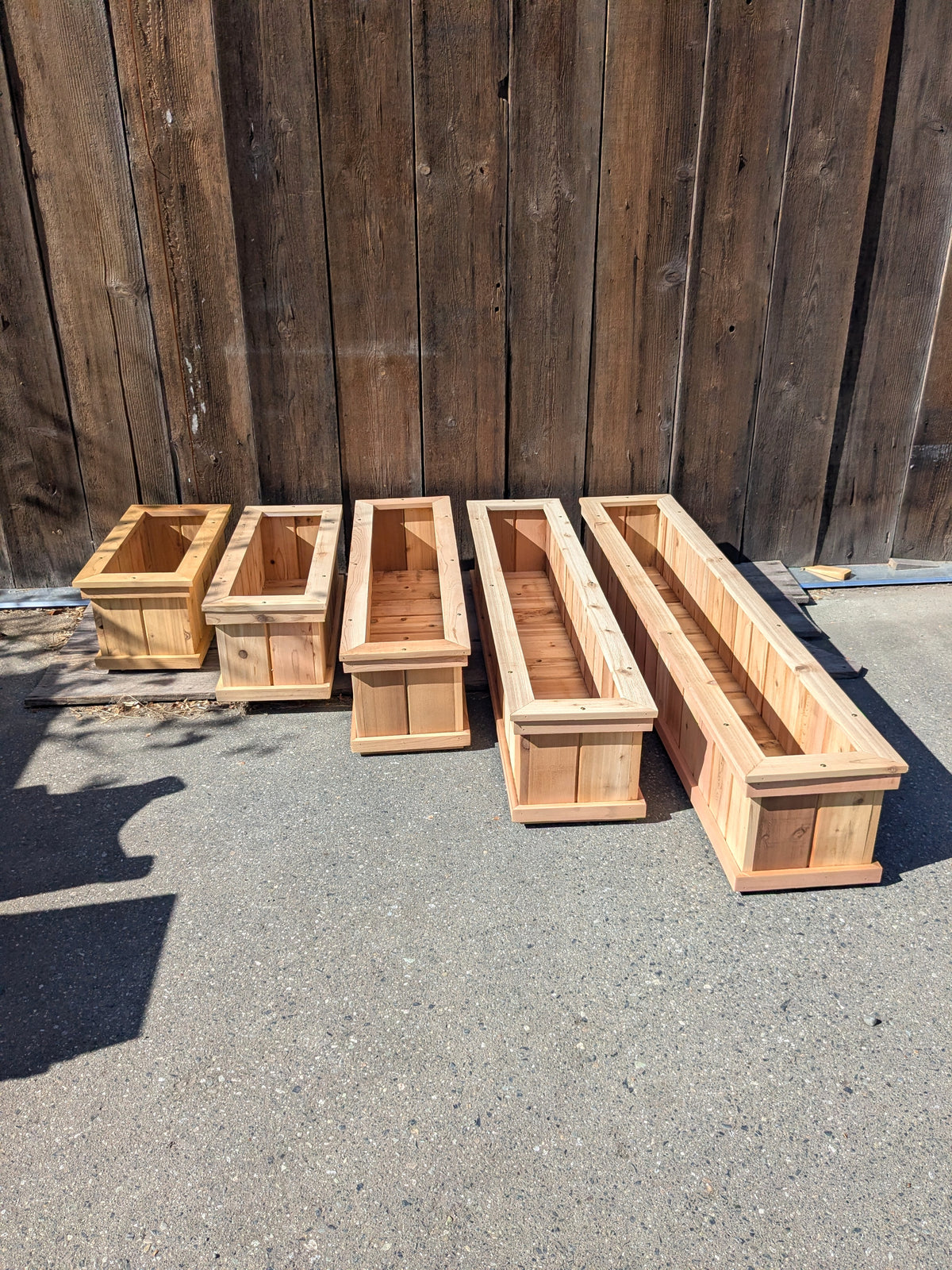 Cedar Trough Planters | Western Red Cedar Gardening Boxes