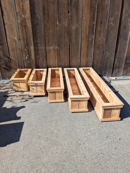 Cedar Trough Planters | Western Red Cedar Gardening Boxes