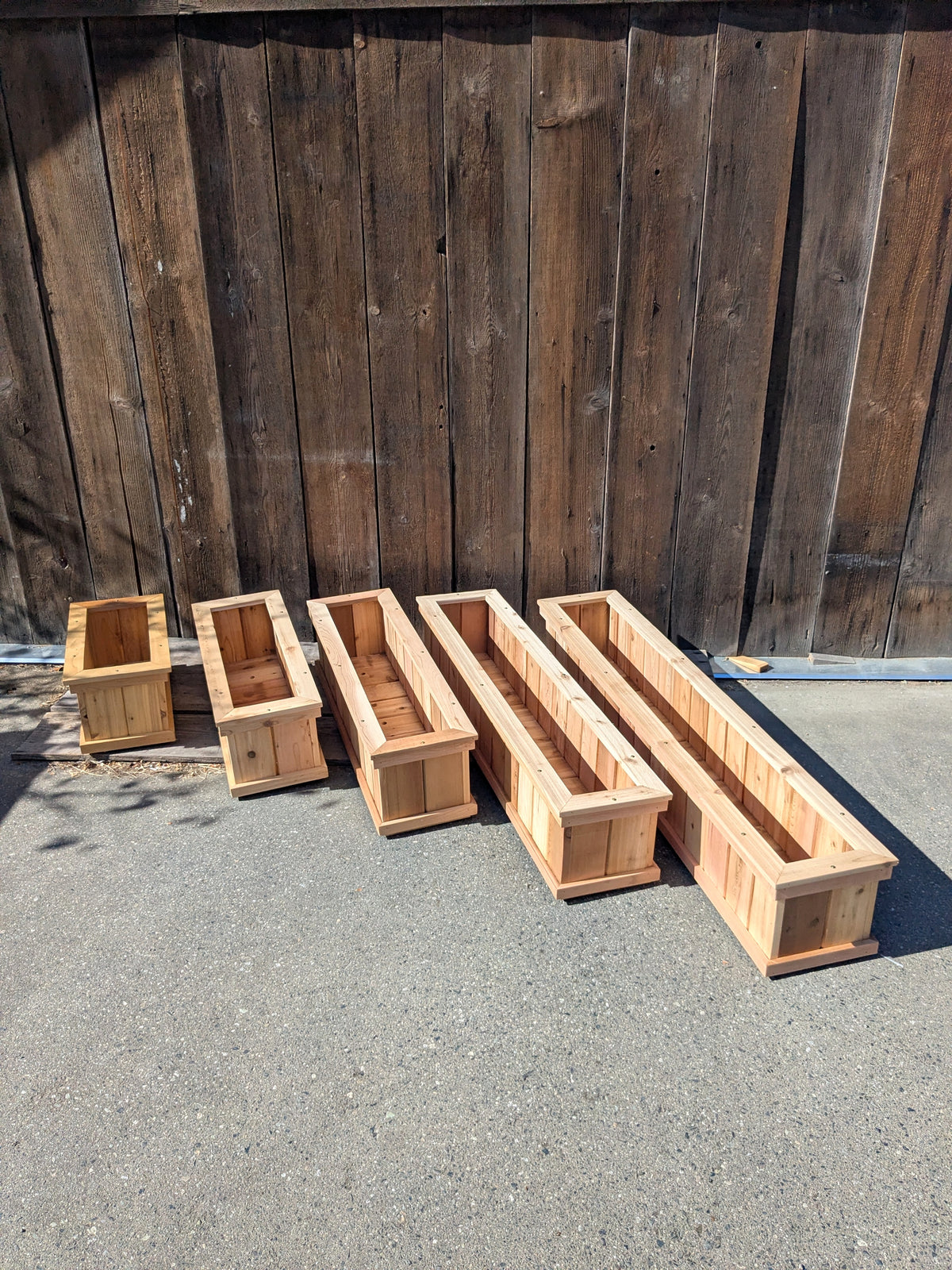 Cedar Trough Planters | Western Red Cedar Gardening Boxes