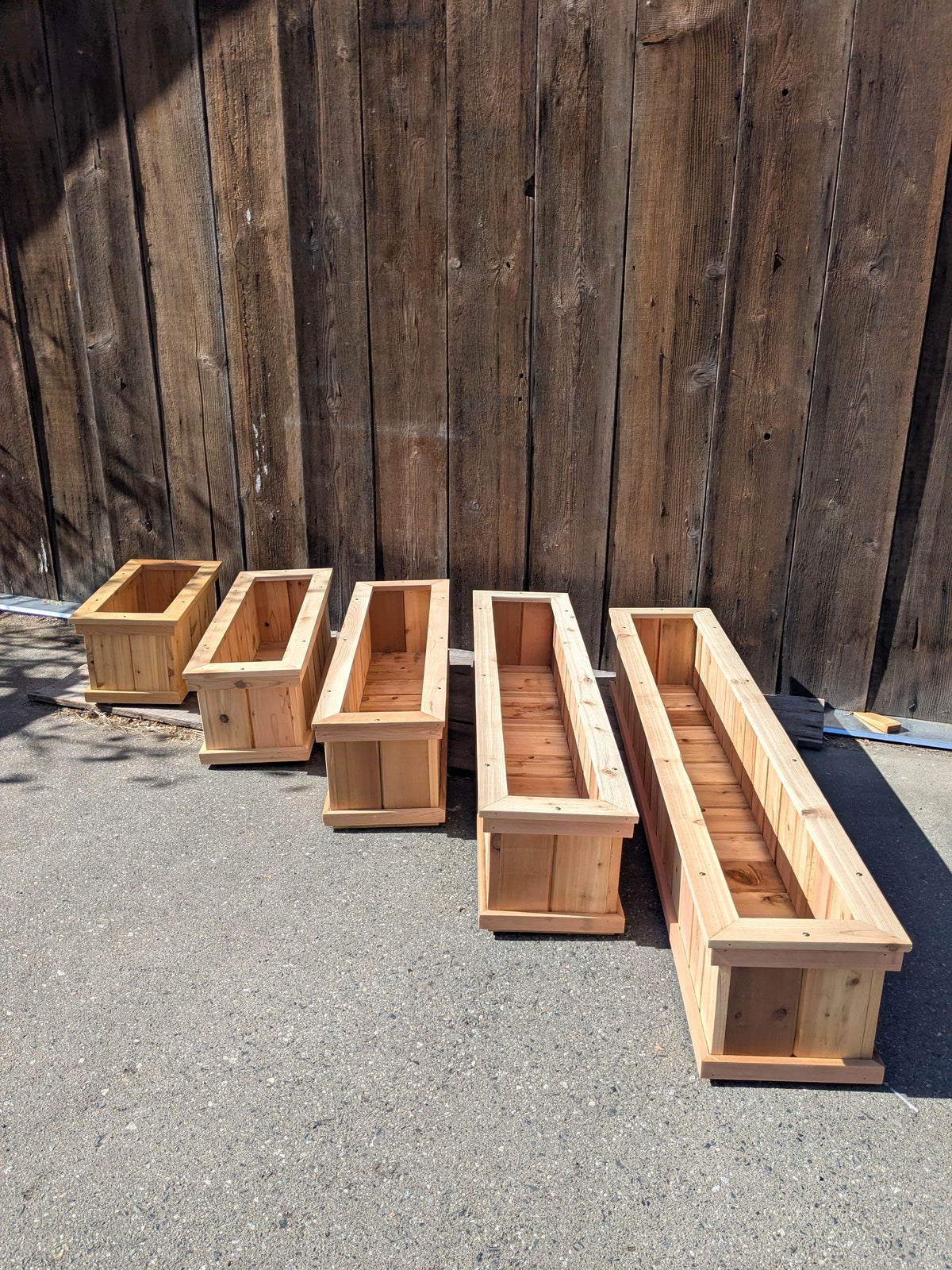 Cedar Trough Planters | Western Red Cedar Gardening Boxes