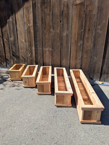 Cedar Trough Planters | Western Red Cedar Gardening Boxes