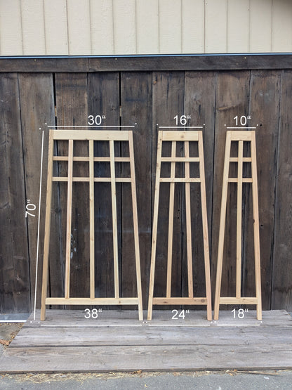 Cedar Trellis Arts & Crafts Influenced | Solid Western Red Cedar | Stainless Steel Assembly Hardware | 2 Heights & 3 Widths