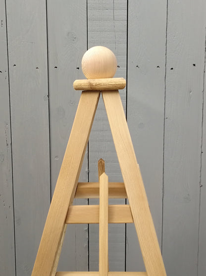 5' Solid Wood Obelisk | Natural or Solid Stains | 16" or 24" Base