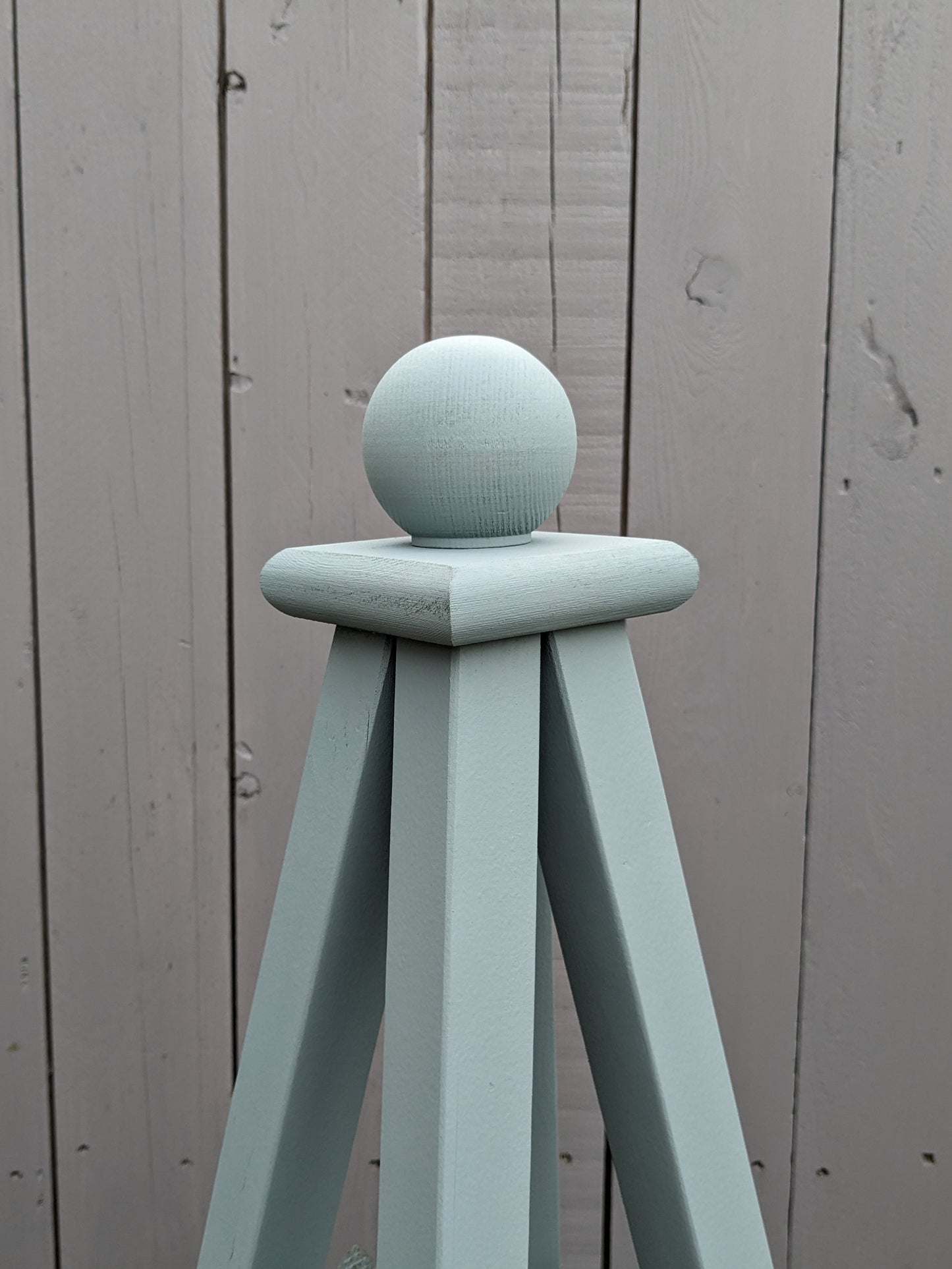 5' Solid Wood Obelisk | Natural or Solid Stains | 16" or 24" Base