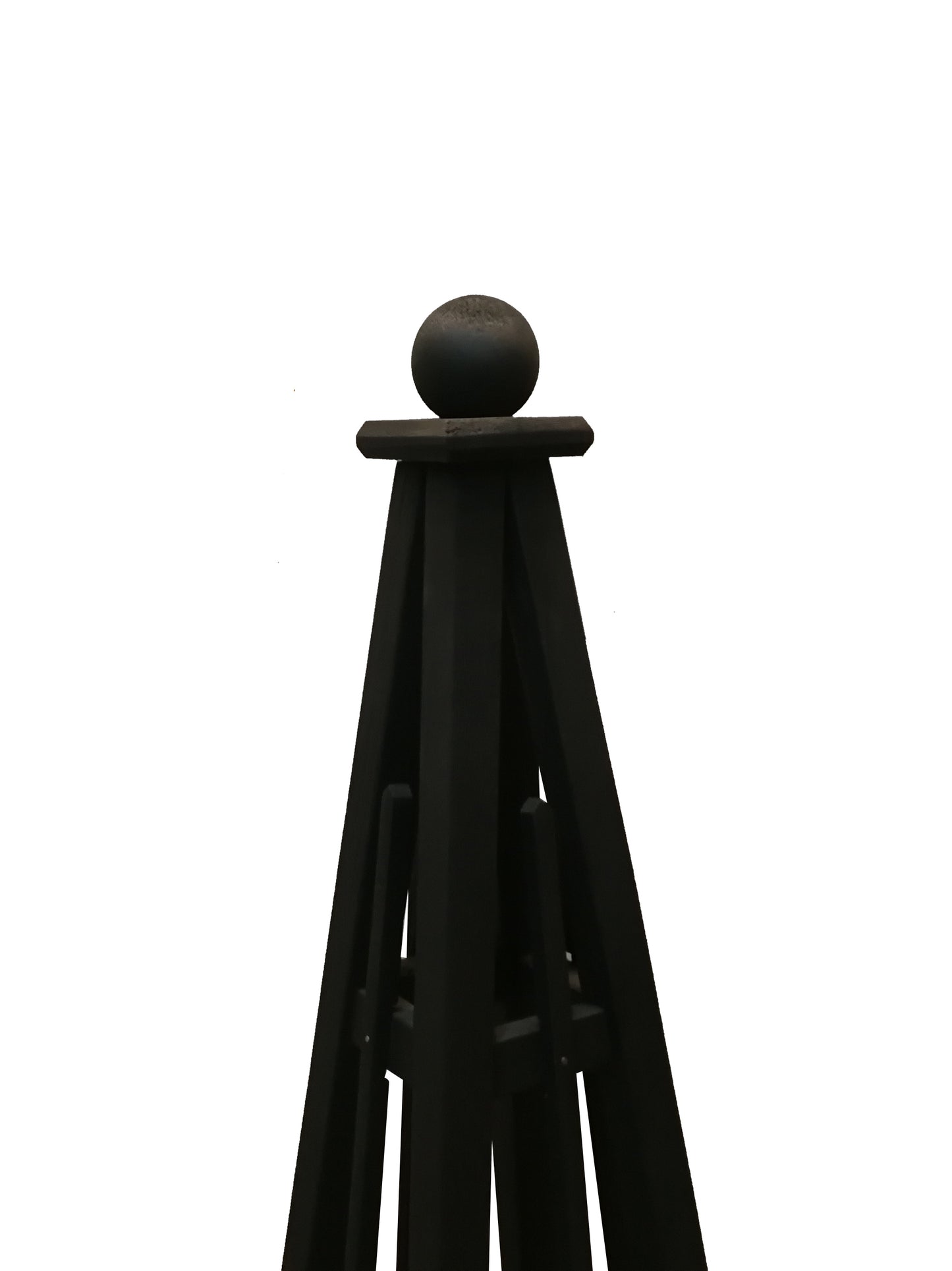 5' Solid Wood Obelisk | Natural or Solid Stains | 16" or 24" Base