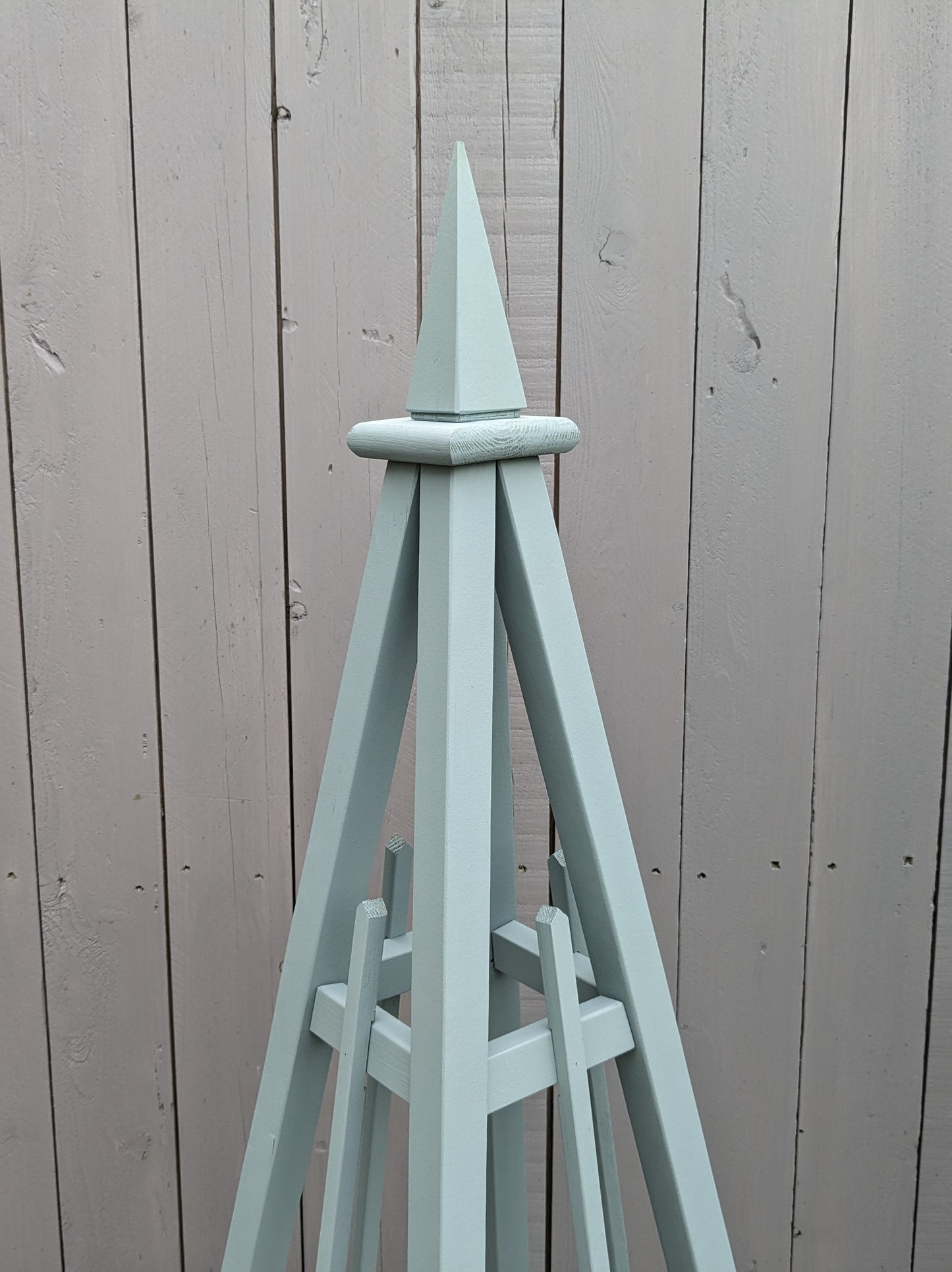 5' Solid Wood Obelisk | Natural or Solid Stains | 16" or 24" Base