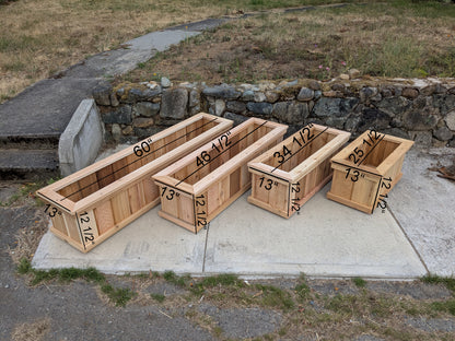 Cedar Trough Planters | Western Red Cedar Gardening Boxes
