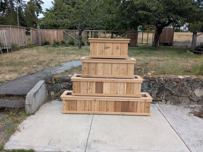 Cedar Trough Planters | Western Red Cedar Gardening Boxes