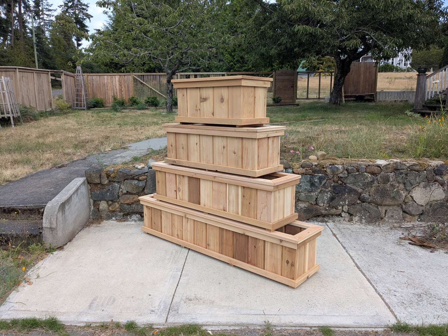 Cedar Trough Planters | Western Red Cedar Gardening Boxes