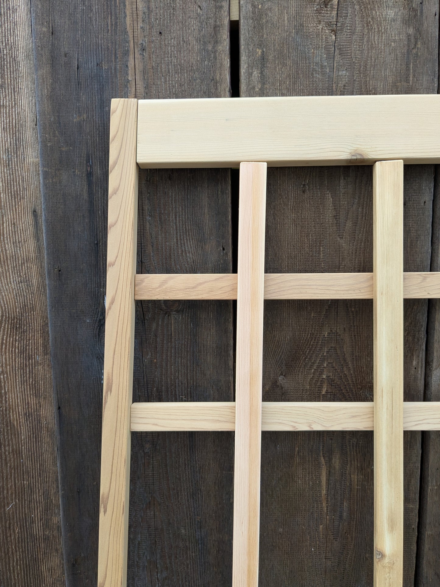 Cedar Trellis Arts & Crafts Influenced | Solid Western Red Cedar | Stainless Steel Assembly Hardware | 2 Heights & 3 Widths