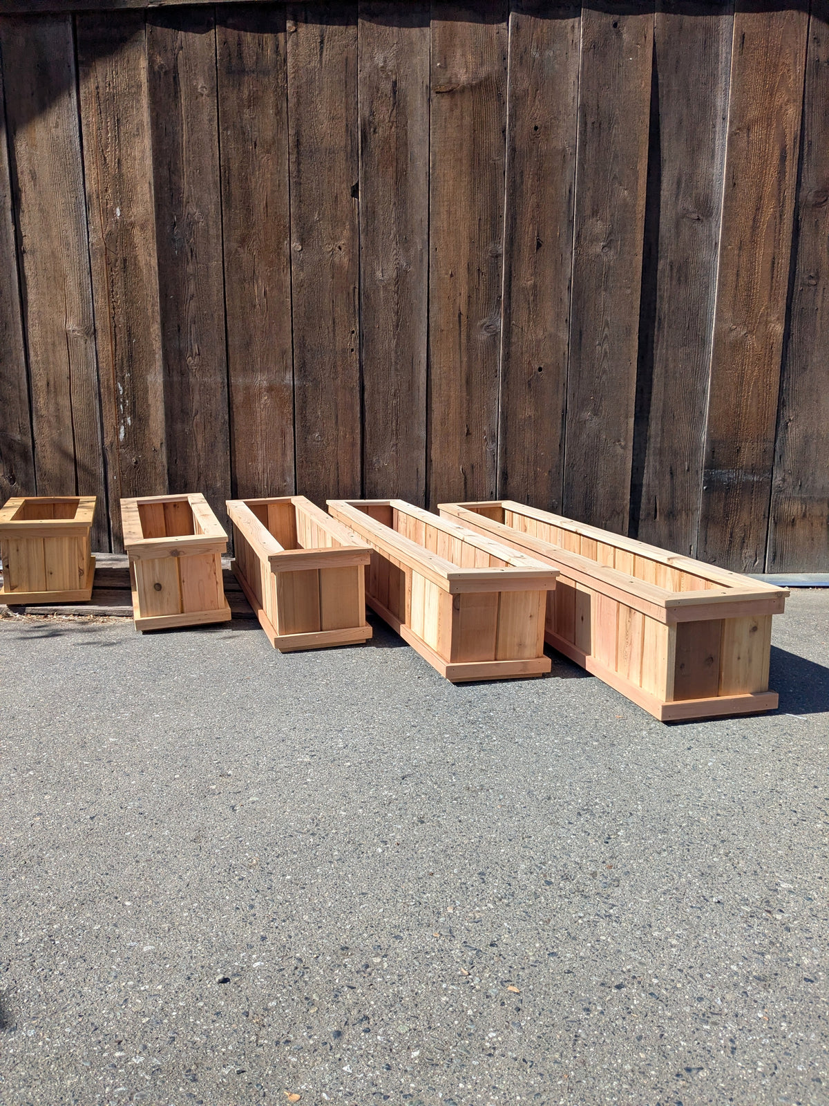 Cedar Trough Planters | Western Red Cedar Gardening Boxes