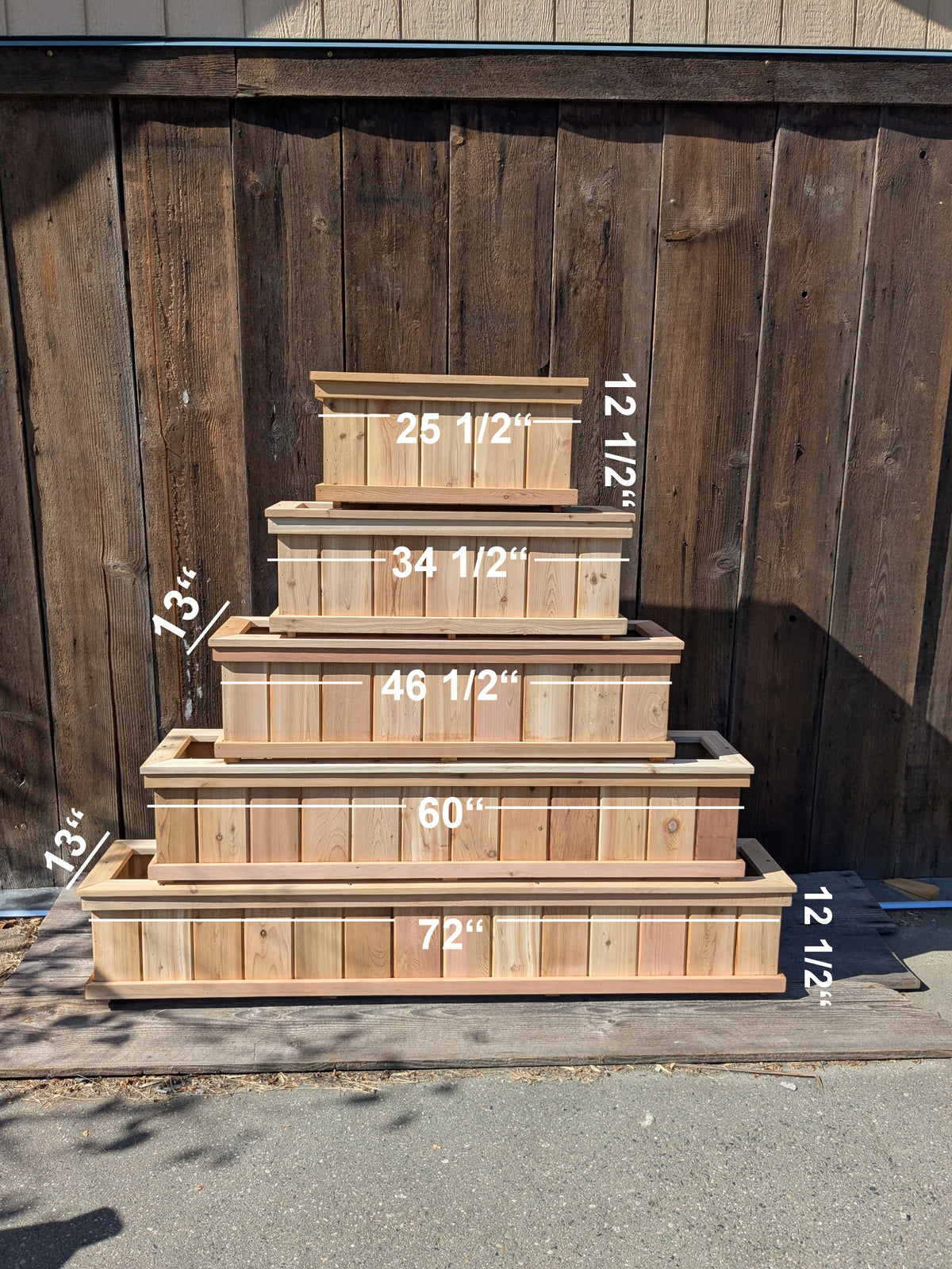 Cedar Trough Planters | Western Red Cedar Gardening Boxes