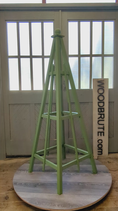 6' Solid Wood Obelisk | Natural Unstained or choice of 5 Solid Stain Colours | 24" Base