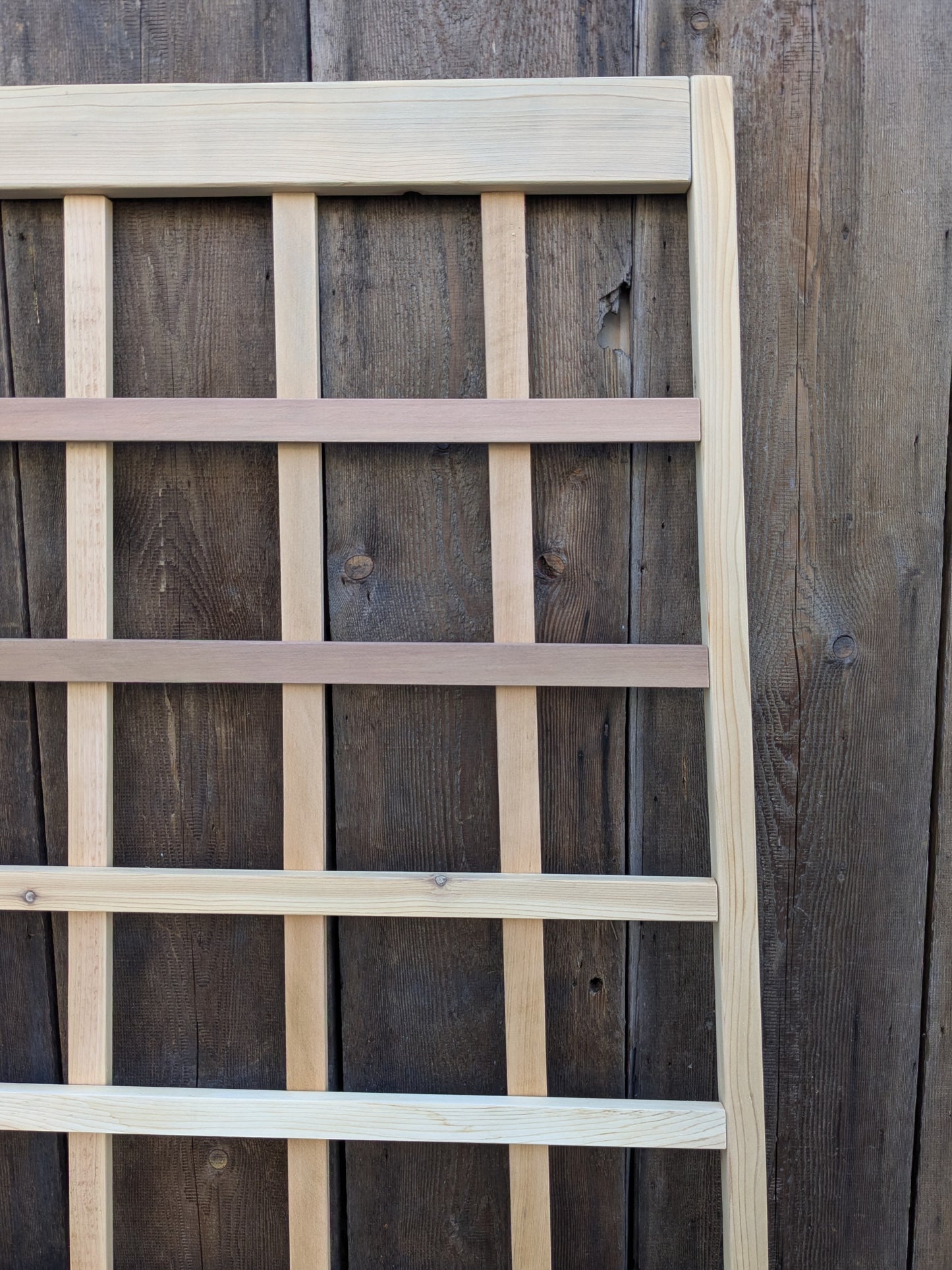 6' Cedar Trellis, 38" Wide | Full Grid | Arts & Craft / Prairie Style